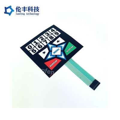 Un bon prix. Clavier à membrane plate avec force d'actionnement de 160-180g, plage de température supportée de 20°C à 80°C, parfait pour les panneaux de contrôle industriels en ligne