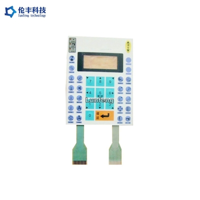 Clavier numérique de contact à membrane de polyester, deux protection de clé de membrane de connecteur des circuits ZIF