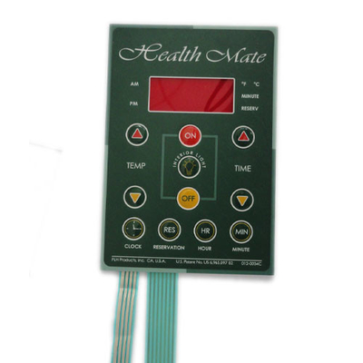 Clavier à LED de type clé à membrane en couleur verte Protection IP65