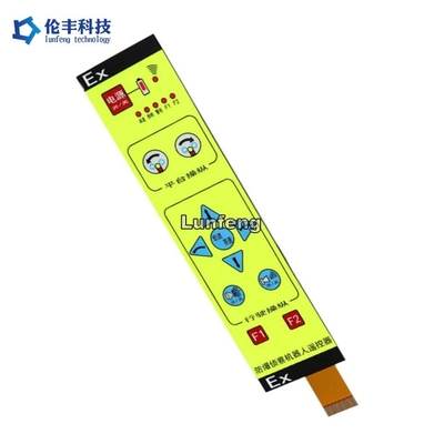 Un bon prix. Voltage de fonctionnement électrique ≤50VDC Commutateur à membrane de rétroéclairage avec mat de PET F150 en ligne