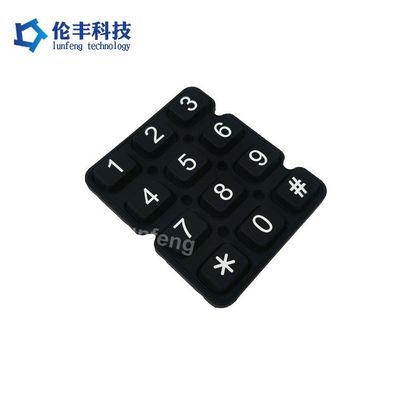 Clavier en caoutchouc de silicone à surface mate résistant à l'eau avec impression personnalisable pour appareils industriels et médicaux