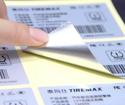 Un bon prix. Silver Sticker Label with Temperature Resistance Up To 80°C, Permanent Or Removable Adhesive for Smooth Surfaces en ligne
