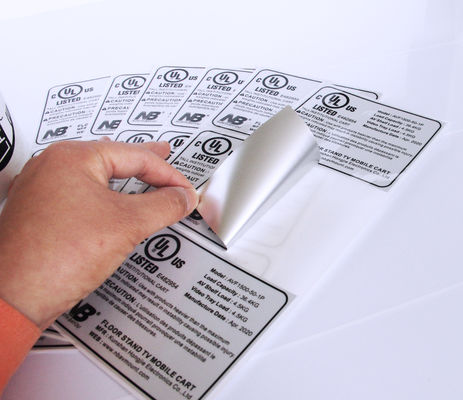 Un bon prix. Étiquette autocollante argentée personnalisée imprimée résistante aux UV et imperméable, autocollant à gratter pour code-barres en ligne