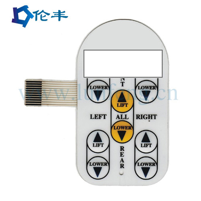 Contact à membrane adhésif tactile du commutateur 3M468 RAL de dôme en métal de Pantone avec mené