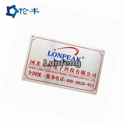 Un bon prix. Couleur en aluminium de la plaque signalétique RAL de rectangle 3M Adhesive Metal Nameplates avec le logo en ligne