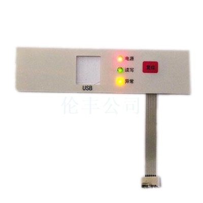 Clavier numérique de membrane du trou LED
