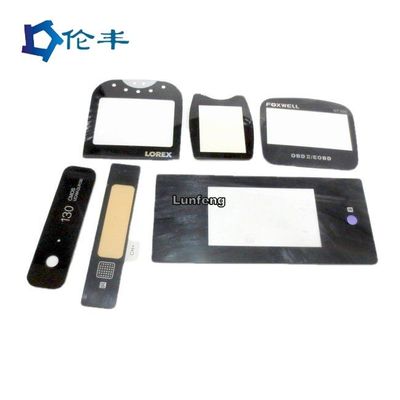 Un bon prix. Panneau avant en acrylique découpé CNC avec sérigraphie et résistance à la température pour panneaux de contrôle industriels en ligne